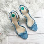 Veronica Beard Verónica Beard Adele Denim Strappy Heels Sandals Size 12 Photo 3