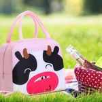 Pastel Pink Cow Lunch Bag Photo 0