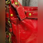 Coach Red Leather Shoulder Bag Photo 4