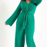 Eloquii New!  Tie Front Knit Jumpsuit green,‎ plus size 20 Photo 0
