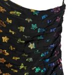 Shoshanna Ronnie Starry Night Black Rainbow Metallic Star One Shoulder Dress 6 Photo 9