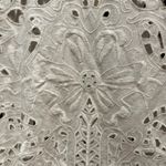 Theory Brizabela White Linen Cotton Blend Eyelet Blouse Top - Size Small Photo 7