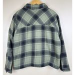 Lucky Brand  Womens Flannel Shirt Jacket Size L Plaid Fleece Lined Shacket Grunge Photo 4