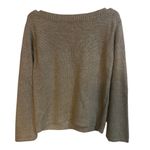 White House | Black Market  small wool blend sweater tan three-quarter sleeve boat Photo 1