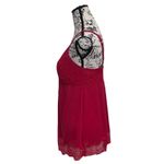 Soma Y2k Retro Red Lace Trim Camisole Blouse Witchy Vampy Goth Romantic Preppy S Photo 2
