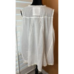 Karyn Seo White Sleeveless Button Up Blouse‎ Floral Embroidery Lace Trim Large Size undefined Photo 2