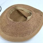 J. Crew Women's Straw Woven Textured Floppy‎ Sun Shade Hat Tan Size Medium Photo 5