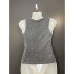 Pink Rose Tank Top Womens L/XL Gray Ribbed Scoop Neck Sleeveless Stretch Basic Photo 3