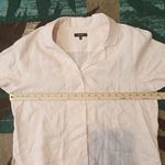 Quince European Linen Short Sleeve Shirt Pale Pink Vacation Resort Size Medium Photo 6