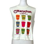 Maruchan Graphic Tee Ramen Noodle Soul Crop Top Sleeveless Women’s Size Small Red Photo 0