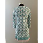 Cabana Life Tunic Dress Size S White Turquoise Beach Resort Shift Midi Beach Vac Photo 1