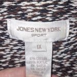 Jones New York  Sport Black, Brown and White Marled Sweater‎ Size 1X Photo 3