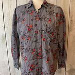 ZARA Basic Floral Beaded Top Photo 2