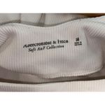 Abercrombie & Fitch  Soft AF White Ribbed Knit Cutout Sleeveless Bodysuit Size M Photo 2