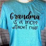 Emery Rose "Grandma is a Mom Without Rules" Graphic Tee Blue Size XL(12) Photo 2