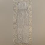 NEW Helsi White Leslie White Strapless Sequin Lace Column Midi Dress Sz Medium Photo 2