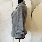 CAbi  Gray Shrunken Pea Coat Double Breasted Anchor Button Jacket Size Small Photo 5