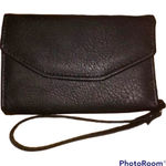 Black Envelope Wallet w/Wristlet NEW Photo 0