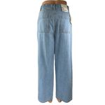 American Apparel NEW The Crop Wide Leg Womens Blue High Rise Denim Jeans Size 28 Photo 2