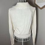 360 Sweater NEW Double Breasted White Knit Cardigan Cotton Fall Size Small Photo 3