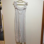 & Other Stories & Other Stories Ruffle Square Neck Linen Jumpsuit Tan Beige Size 4 Neutral Photo 6
