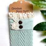 Sea Foam Green Crochet Boot Cuff OS Photo 1