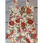 MNG Mango Floral Romper Medium White Red Rose Print – Missing Belt Photo 2