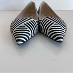 LK Bennet Savannah Leather Striped Pointed Ballet Flats Black and White Size 5.5 Photo 5