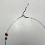 Festive Red and Green Beaded Necklace Photo 3