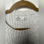 Hollister Light Gray Cable-knit Crewneck Sweater Photo 3