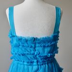 Vestique  Electric Blue Ruffle Mini Dress Medium Photo 7