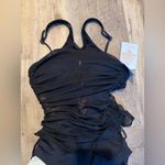 Becca NWT  Muse Macie High Neck Black Mesh Overlay One Piece Small Swimsuit Photo 5