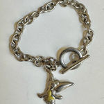 Disney  silver tone tinkerbell charm bracelet Photo 0