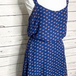 Bebop Blue & Red/Orange Hearts Sun Dress Size Small Photo 2