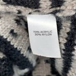 Trouvé Nordstrom M Black Tan Beige Oversized Reverse Slouchy Thick Knit Sweater Size M Photo 6