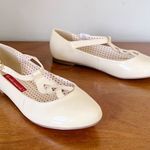 Modcloth BAIT Footwear • t-strap ballet flats round toe cream ivory patent vegan retro Photo 0