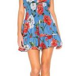 Parker  Blue Floral Mini Dress Photo 0