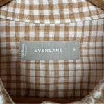 Everlane  100% Linen Button Down Shirt in Iced Coffee Plaid Size 8 Photo 6