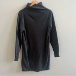 Athleta  Women’s Cozy Karma Mock Neck Dress in Black Size Small Fleece Sweatshirt Photo 2