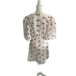 RHODE Mariana White Red Mini Floral Cotton Dress Size 8 Photo 2