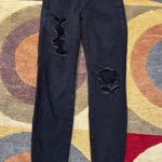 American Eagle Black Distressed Ripped Ankle Skinny Jeans High Waisted Size 4 Photo 0