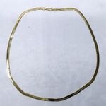 24" Gold Tone Herringbone Necklace Photo 3