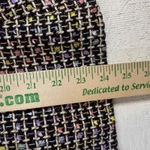 Anthracite Tweed Blazer Womens Size‎ 12 Fringed Trim Career Jacket Black Photo 5