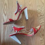 Giuseppe Zanotti  Red, White, and Tan Heeled Sandals Photo 0