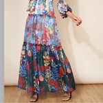 Anthropologie Hutch Tosha Multicolor Floral Tiered Maxi Dress Women's 4 Long Sleeve‎ V-Neck Photo 2