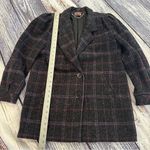 Vintage 80’s/90’s New York Girl Gray Wool Blend Plaid Blazer Coat​​​​ Size M Photo 10