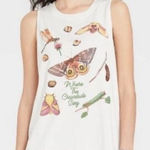 "Where the Crawdads Sing" cream graphic tank top small NEW cottagecore neutral Photo 0