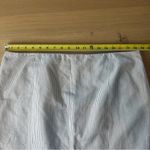 Ralph Lauren  Skirt Size 16 100% Cotton/Linen White w/ Black Pinstripe Trumpet Photo 7