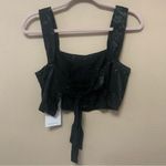 Sabina Musayev Burgundy Jacquard Crop Top Black Size XS Photo 6