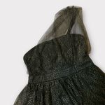 Double Crazy Tulle & Gold Glitter Mini Party Dress Size Small #219 Black Photo 3